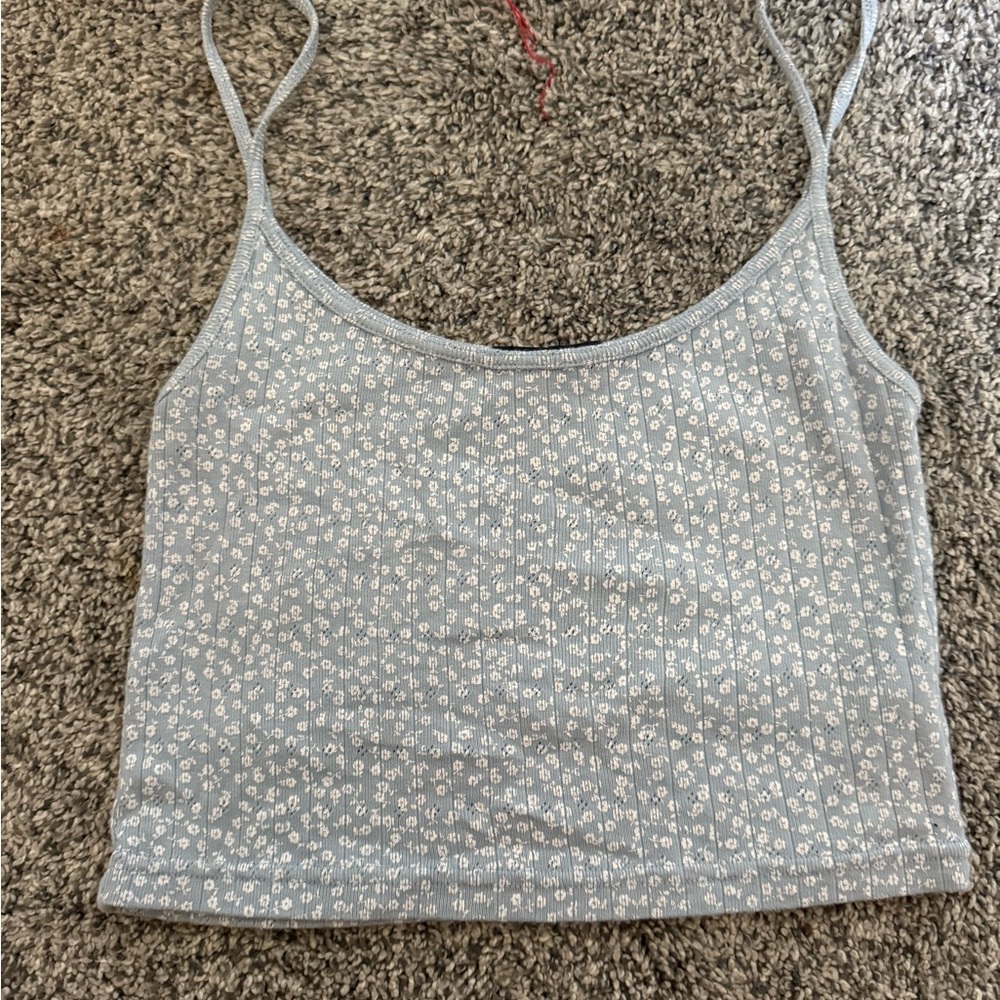 Brandy Melville Gray Floral Camisole